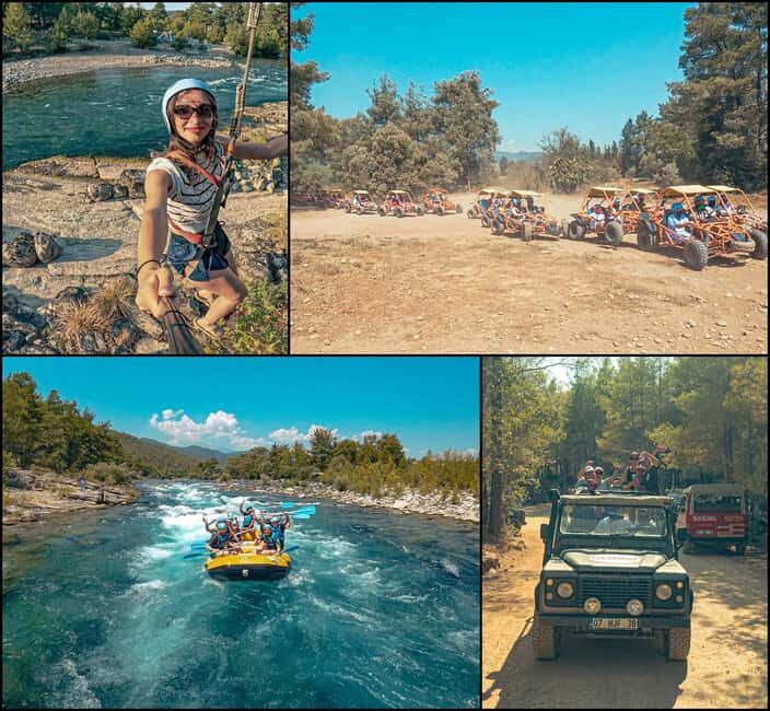 Alanya Outdoor Adventure: Rafting, Jeep & Quad w/Lunch - From Rapids to Dusty Trails