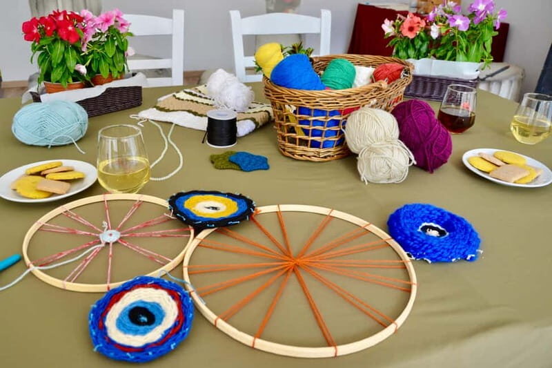 Athens: Evil Eye Weaving Workshop with Greek Tea - A Step Back in Time with a Mythical Twist