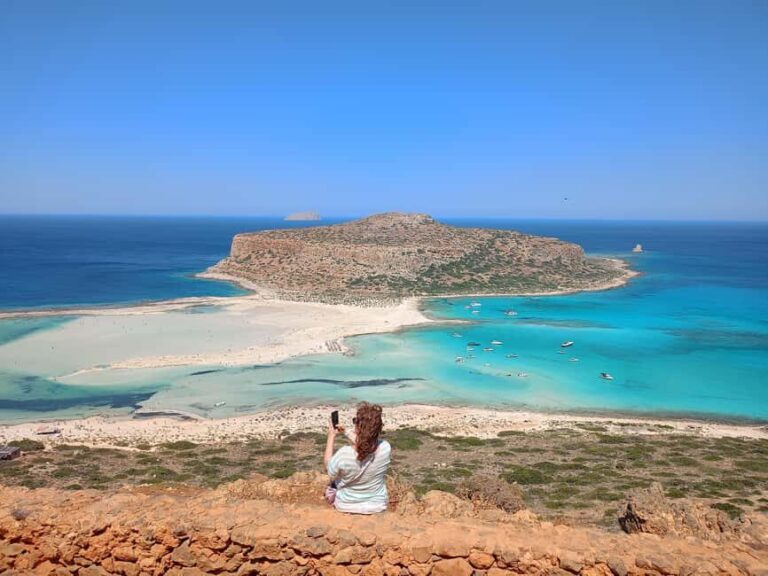 Chania: Balos 4x4 Jeep Safari Tour from Kissamos+Fruit Salad - Arrival at Balos Lagoon