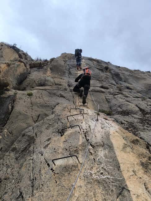 Elda: El Bolón via ferrata with zip line and abseiling - The Guided Experience