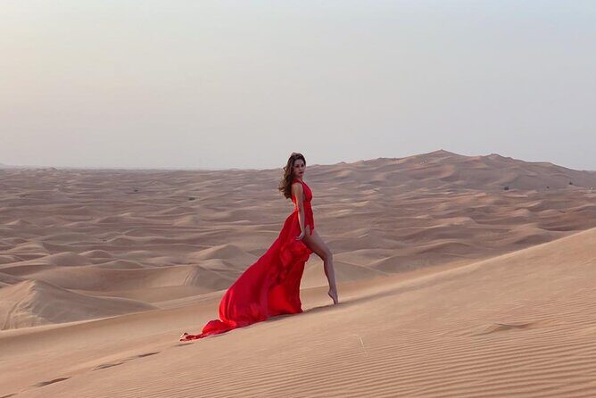 Evening Red Dune Desert Safari in Dubai with BBQ Dinner - Transportation, Duration, and Group Size