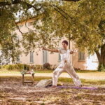 Fattoria La Leccia, Montespertoli: Yoga & Olive Oil Tasting - The Yoga Session — Under the Ancient Holm Oak