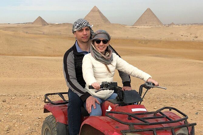 Giza pyramids, Sphinx, ATV bike, Lunch,Camel ride, Dinner cruise& shopping tour - The Adventure Begins: Camel and ATV Rides