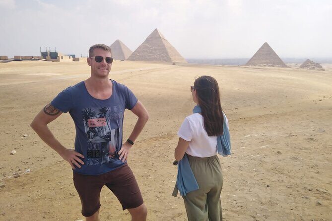 Giza pyramids ,Sphinx & Grand Egyptian Museum New Galleries - Stop 1: Pyramids of Giza