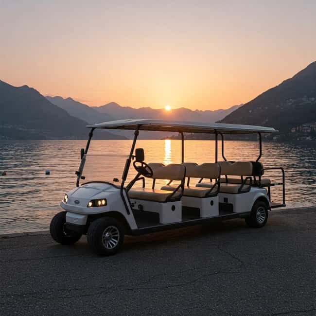 Lake Como Sunset Tour  Golf Car Tour  1 Hour - The Value of the Lake Como Golf Car Tour