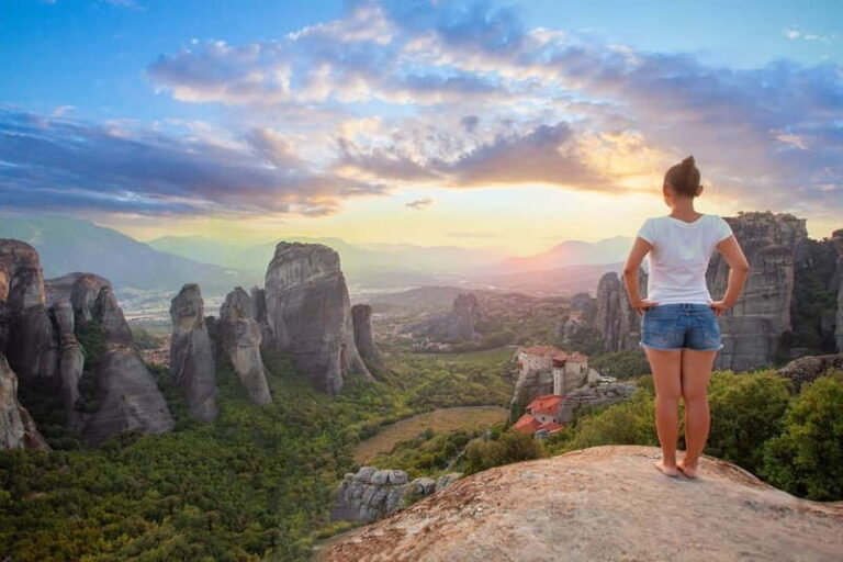 Meteora: Sunset Small Size Tour with Monasteries & Caves - Transportation and Group Size