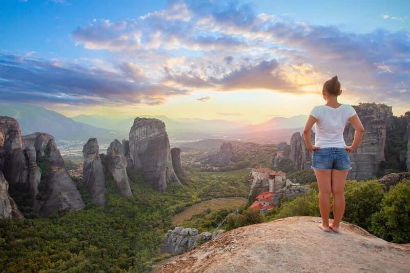 Meteora: Sunset Small Size Tour with Monasteries & Caves - Transportation and Group Size