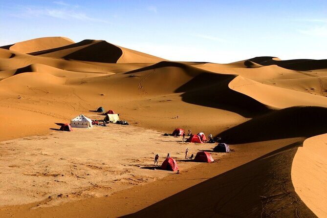 Morocco Camel treks experiences 2 nghits in Erg Chabbi desert - Day 2: Sunrise, Sandboarding, and Oasis Walks