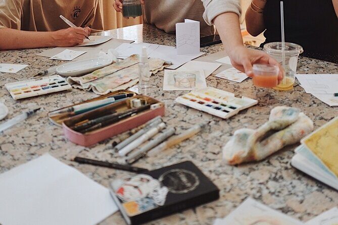 Painting Workshop from Pigments to Postcards - The Guided Approach and Support
