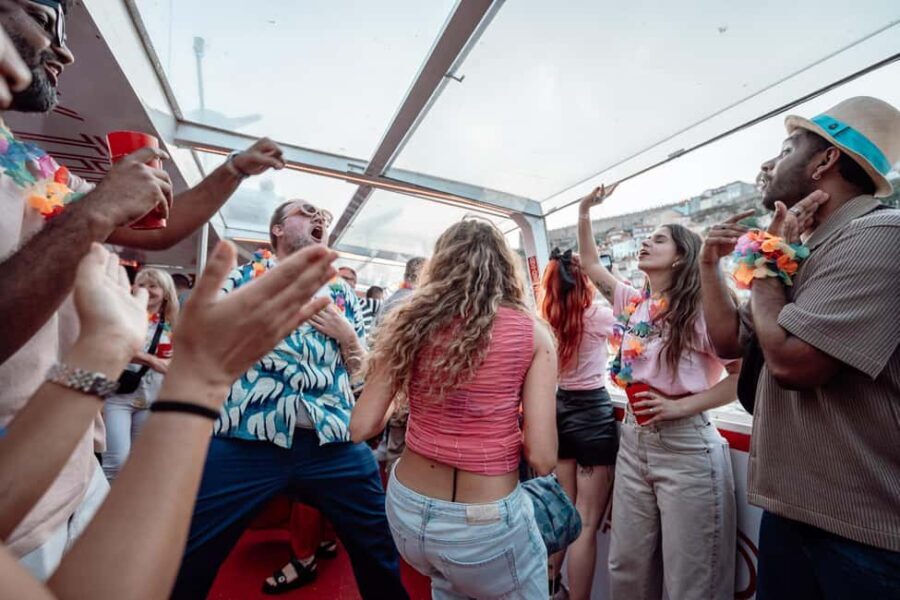 Porto: Party Boat Cruise & Nightlife Tour with Free Drinks - What Travelers Can Expect