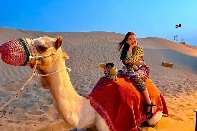 Private Evening Desert Safari with Camel Ride, SandBoard & BBQ - Pickup & Off-Road Drive