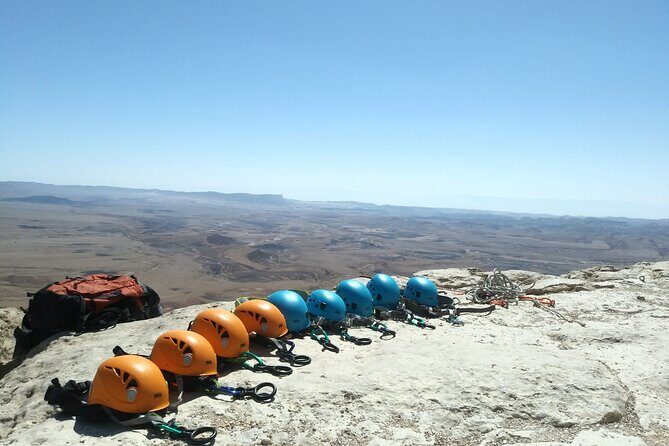 Rappelling Down the Ramon Crater Cliff - The Guides and Safety