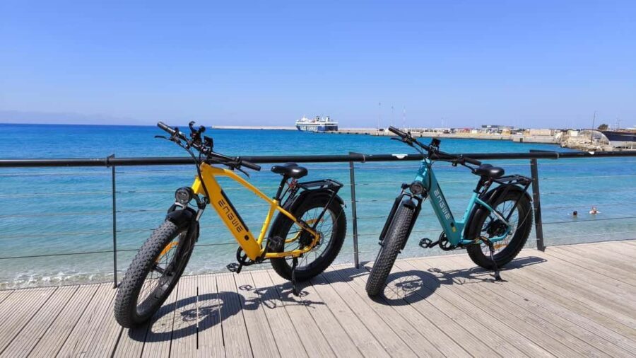 Rhodes: E-Bikes Hire (Helmet and Locker for free) - Key Points