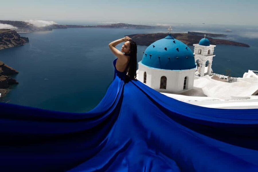 Santorini: Private Flying Dress Photoshoot Iconic Locations - The Itinerary: What to Expect