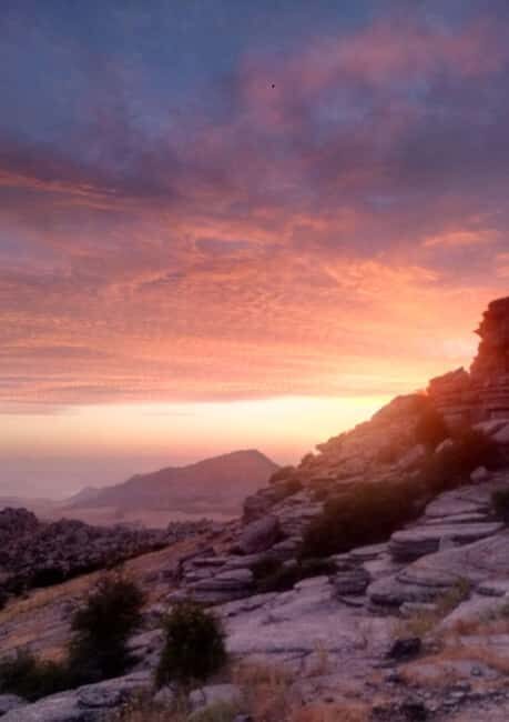 Sunset in El Torcal de Antequera with transportation from Antequera - The value of guided expertise