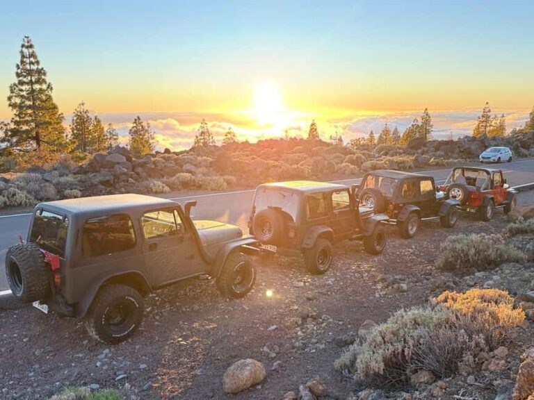 Tenerife: Jeep Wrangler Tour to Mount Teide, Day and Sunset - Sunset Over the Sea of Clouds