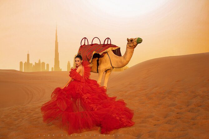 VIP Dubai Desert Safari Camel Ride, Sand Ski, Live BBQ Dinner - Transport, Timing, and Value