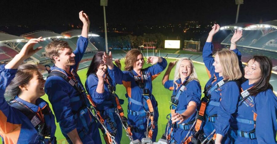 Adelaide: Adelaide Oval Night Roof Climb with Drink - The Post-Climb Celebration