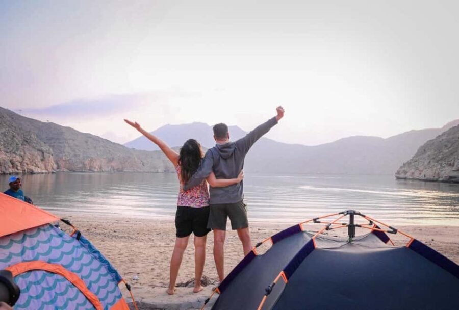 Dibba Musandam Mountain Safari , beach camping BBQ dinner - Beach Camping: A Night Under the Stars
