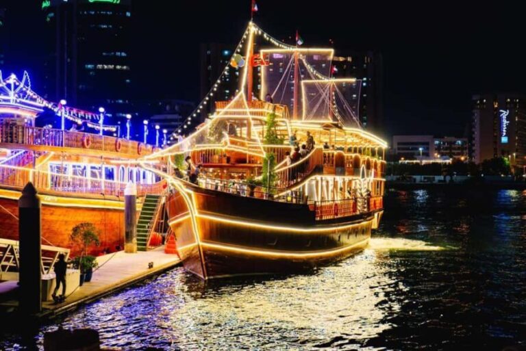 Dubai: Al Seef Largest Dhow Dinner Cruise with Live Show - Experience Overview: What to Expect on the Dubai Dhow Dinner Cruise