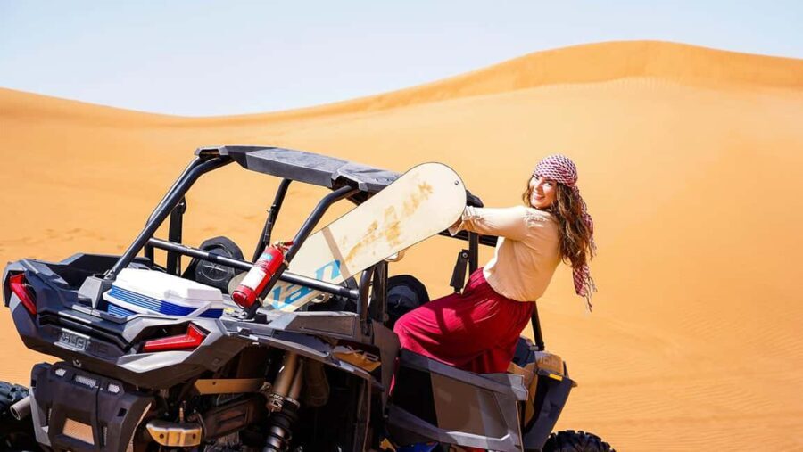 Dubai: Red Dune Desert, Dune Buggy Ride & BBQ Buffet Dinner - Detailed Breakdown of the Itinerary
