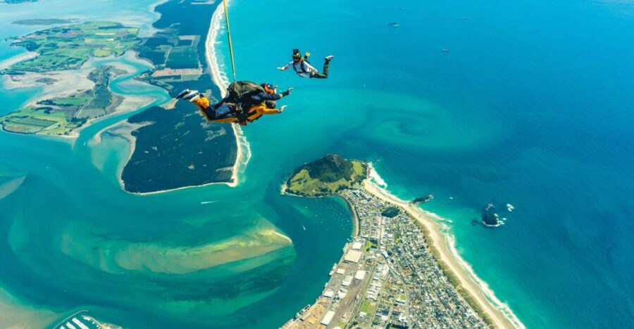 From Tauranga: Skydive over Mount Maunganui - The Scenic Flight: A Highlight in Its Own Right