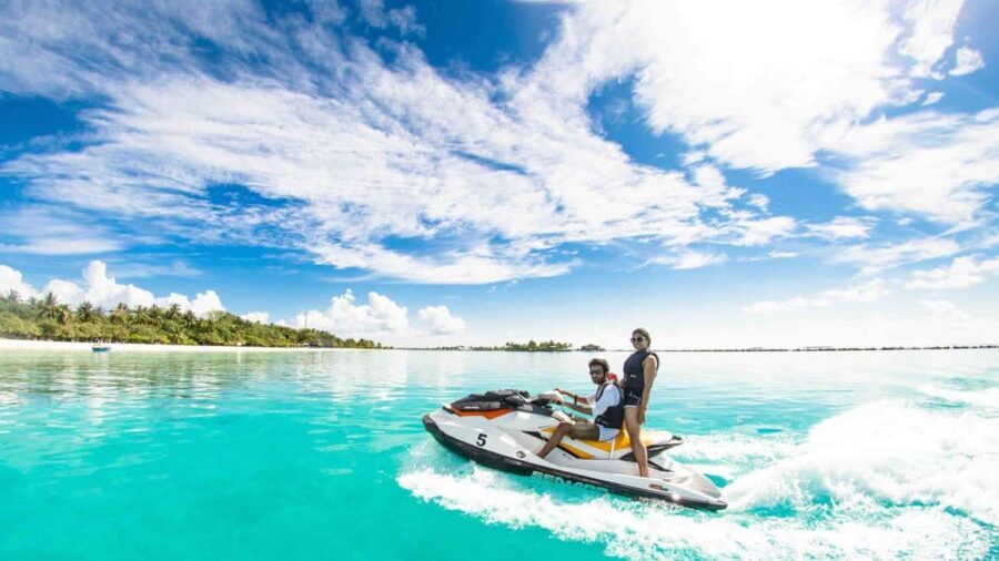 Kendwa beach; jet ski safari - The Ride to Tumbatu Island: A Thrilling Start