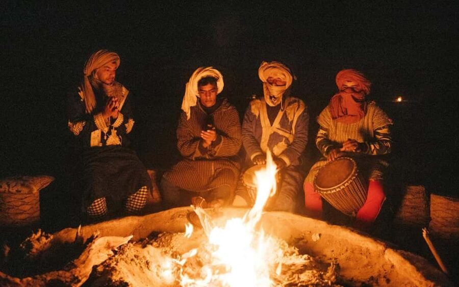 Starry nights at the Majesty of Sahara Desert in Erg chigaga - The Route to Erg Chigaga: Desert Transformed