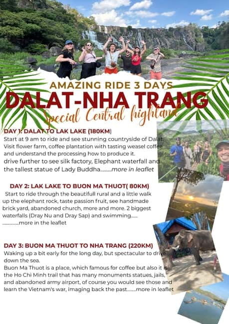 Da Lat: 3-Day Guided Motorbike Tour to Nha Trang - Exploring Vietnam on Two Wheels: A 3-Day Guided Motorbike Tour from Dalat to Nha Trang