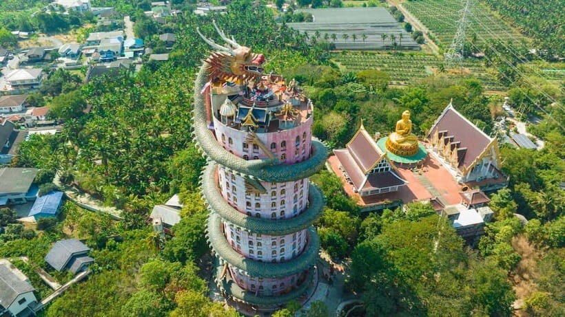 From Bangkok: Don Wai Market, Wat Samphran & Lotus Café Tour - What’s Included and What’s Not