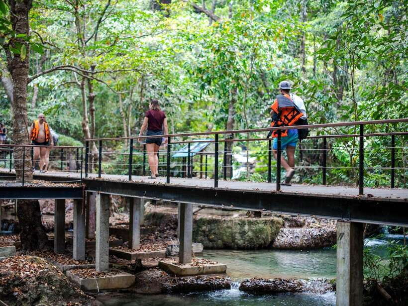 From Bangkok: Erawan Park & Kanchanaburi Small-Group Tour - Transportation and Group Size