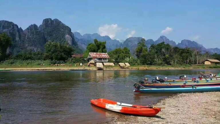 Vang Vieng: Kayaking&Cave Tubing&Trekking&Blue Lagoon 1 - Transportation & Group Size