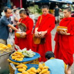 Walk With Monks Collecting Alms - Authentic, Respectful, and Educational