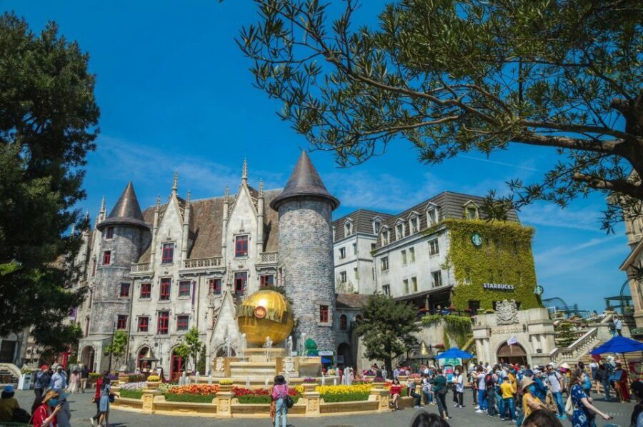Da Nang: Ba Na Hills and Golden Bridge Cable Car Ticket - Arrival and First Impressions: The French Village and Gardens