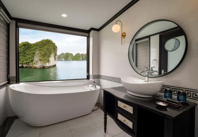 Explore Halong&Lan Ha Bay 5* cruise, classy-bathtub-balcony - Day 1: Welcome to the Bay and Water Activities