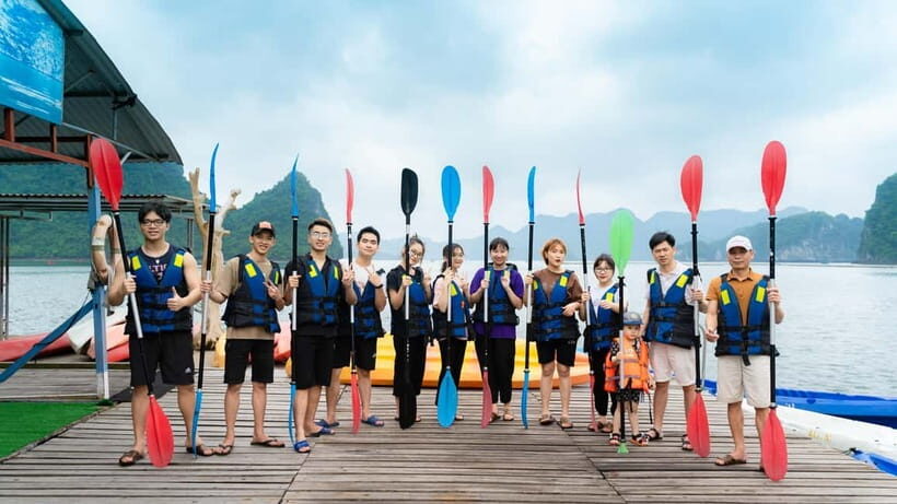 Hanoi: 2-Day Halong-Lan Ha Bay BEST SELLER 5* cruise balcony - Morning: Sunrise, Tai Chi, and Further Exploration