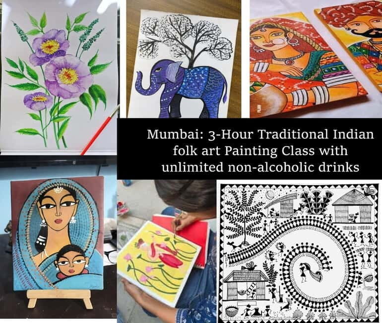 Mumbai: Painting Class with Unlimited Non-Alcoholic Drinks - What to Expect from the Mumbai Folk Art Painting Class
