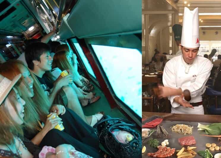 Naha: "Orca" Spotting Glass Bottom Boat & Sams Famous Steak - The Glass Bottom Boat Experience