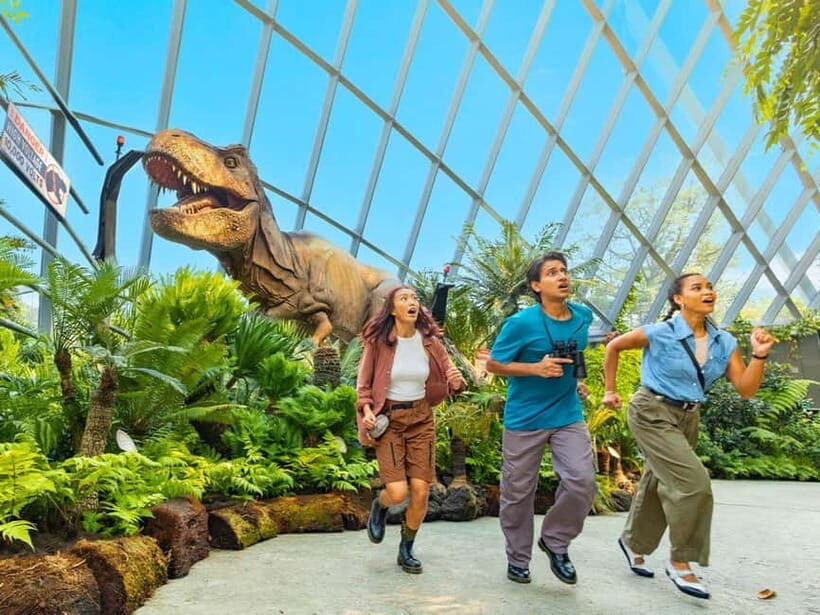 Singapore: Gardens by the Bay & Jurassic World with Pickup - The Jurassic World Experience: Dinosaurs Come Alive