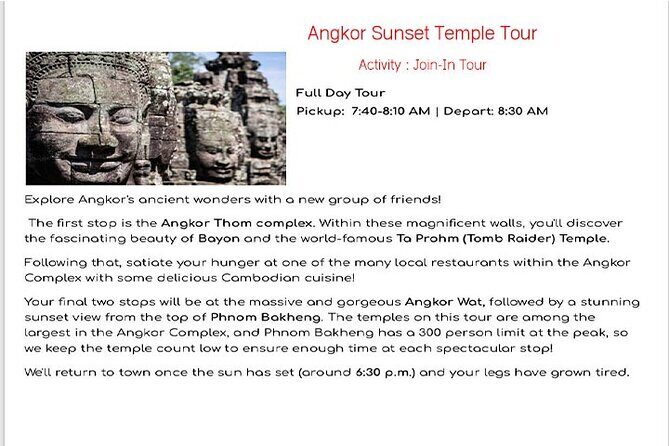 Angkor Wat Sunset Tour -Join-In-Tour - Authentic Experiences and Hidden Details