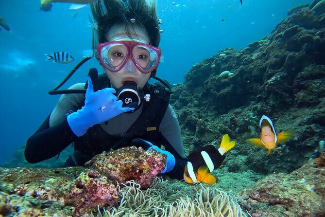 Boat entry diving at the Blue Cave in Onna Village, Okinawa! - Why You’ll Love the Blue Cave Boat Tour in Okinawa