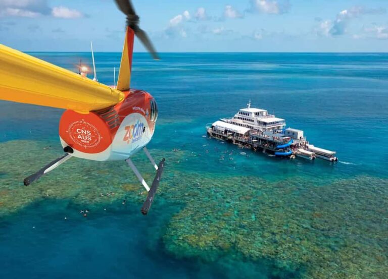 Cairns: Great Barrier Reef Pontoon, Travel by Helicopter - Reaching Moore Reef: The Multi-Level Pontoon
