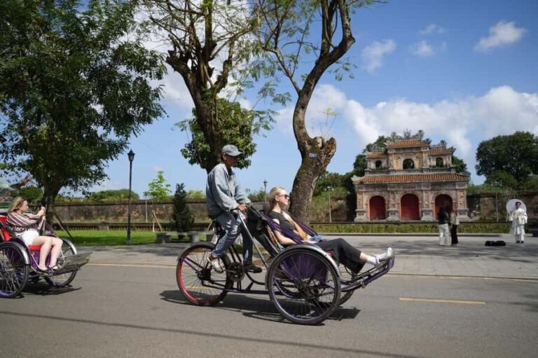 From Chan May Port: Hue Imperial City and Cyclo Food Tour - The Cyclo Ride and Local Cuisine