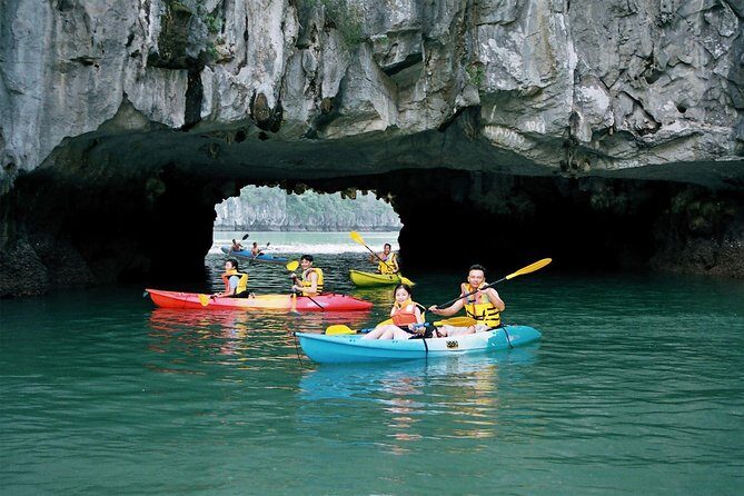 Halong Bay Full Day With Kayaking and Swimming on Titop Island - Exploring the Caves: Sung Sot and Hang Luon