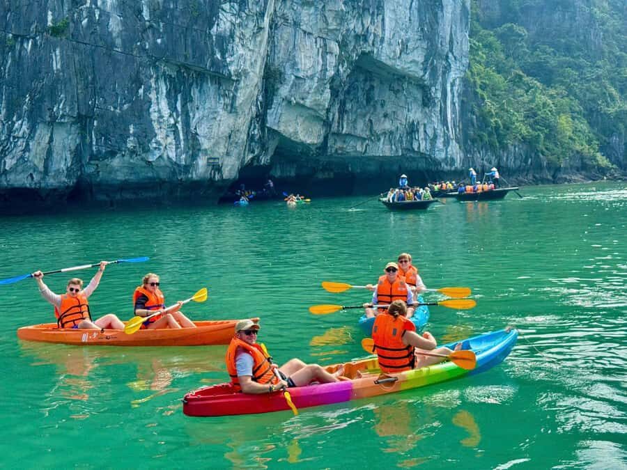 Halong Bay: Luxury 5  Day Cruise Kayak, Meal, Cave, Sunset - Kayaking at Luon Cave – Serenity in Motion