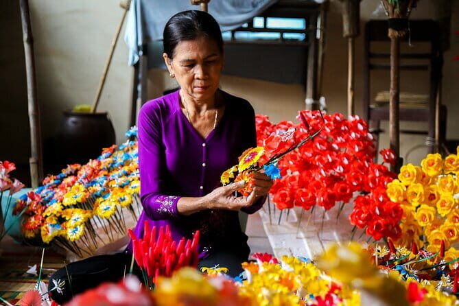 Hue Countryside Private Motorbike Tour and Crafts Experience - Stop 3: Thanh Tien Village – Paper Flower Crafting