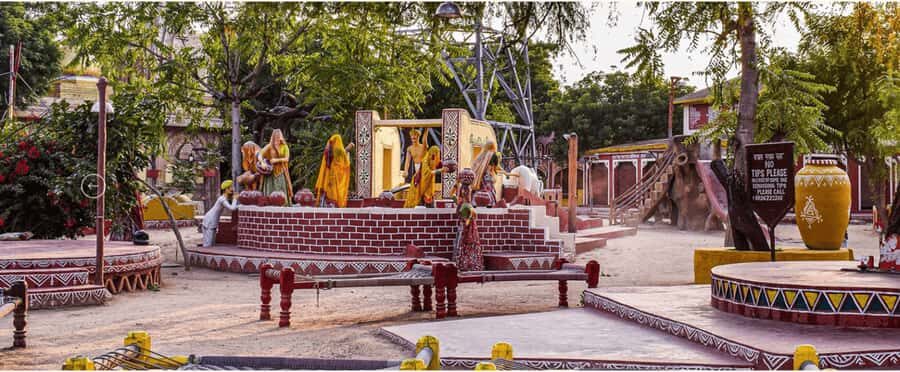 Jaipur:Chokhi Dhani Village Tour with Dinner via Vintage car - Transportation & Timing