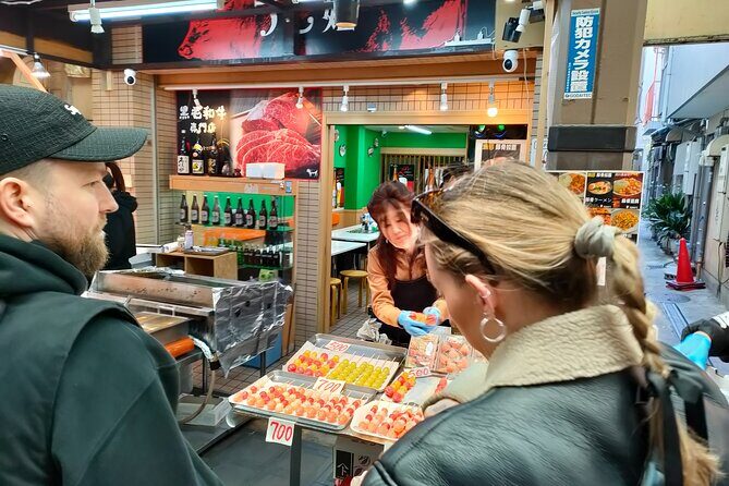 Osaka Kuromon MarketTakoyaki Cooking Experience PRIVATE Tour - The Heart of Dotonbori and Iconic Photo Moments