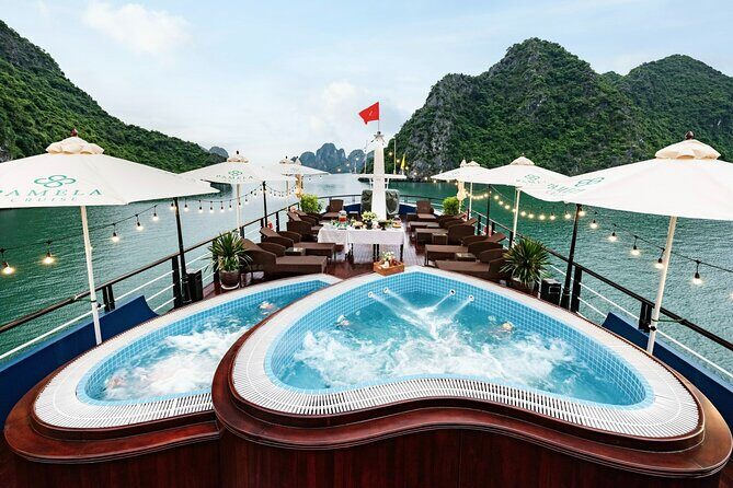 Pamela Halong Bay 5 Star Cruise with Jacuzzi Pool and Transfer - The Cruise and Sunset Party