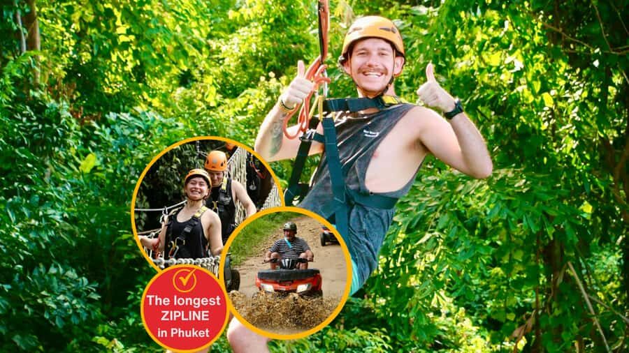 Phuket :ATV Quad Bike & Zipline Adventure Combo in Patong